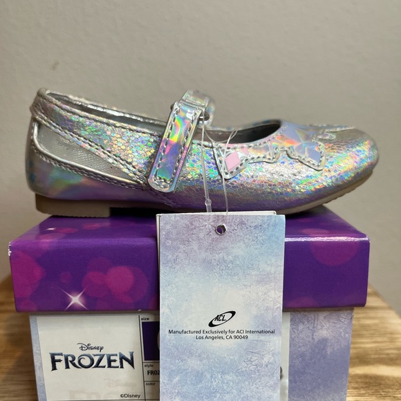 🆕 Disney Frozen ❄️ Toddlers Ballet Flats Dress Up Elsa & Anna Shoes Sz 6 - Picture 3 of 10